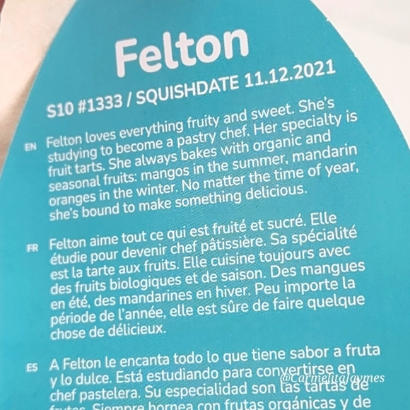 GAVE AS FREE GIFT W ORDER 🎁FELTON 😺 10" Siamese Tan Cat Squishmallow NWT - Picture 4 of 8